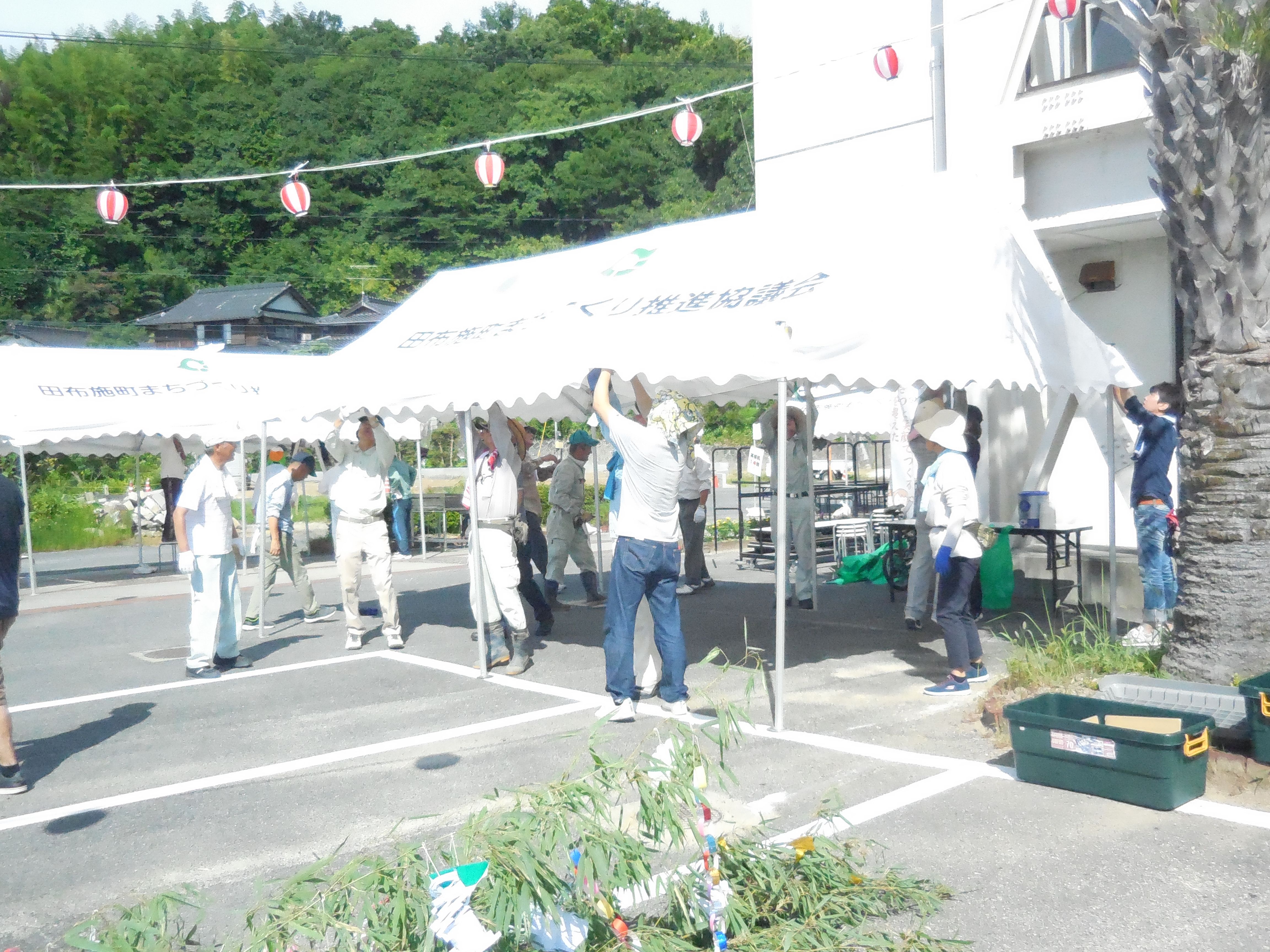 盆踊り大会準備写真の画像1