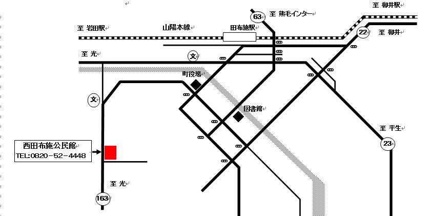 西田布施公民館の周辺地図