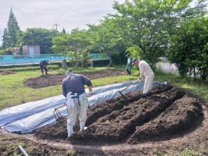 5月18日　東田布施小学校芋畑耕起の画像