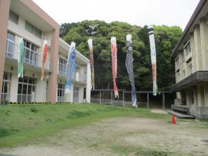 4月23日　東田布施小学校こいのぼりの画像