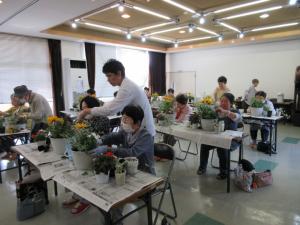 寄せ植え指導