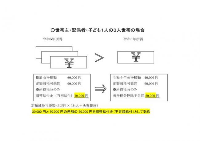 収入が大きく減少した場合のイメージ